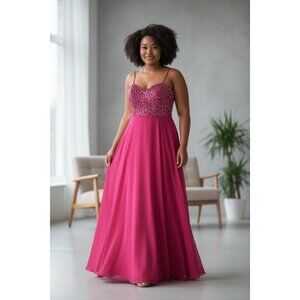 Vintage Y2K Tiffany Designs Beaded Dress Fairy Prom Feminine Wedding Size 20